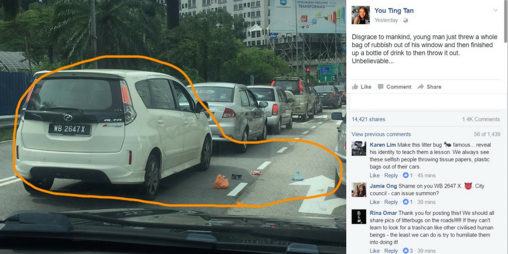 Netizens Are Chastising M'sian Driver For Being A Litterbug