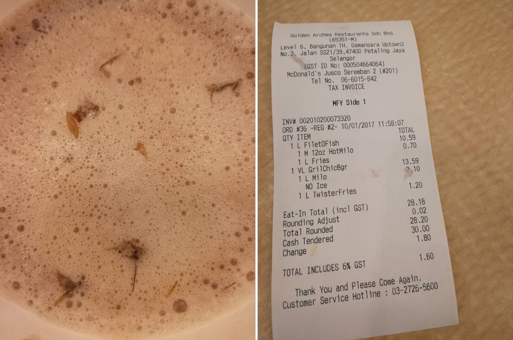 M Sian Lady Finds Cockroaches In Her Mcdonald S Cup Of Hot Milo