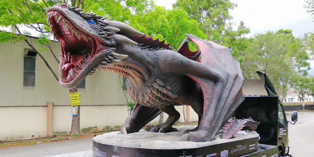 Game of thrones dragon hot sale statue