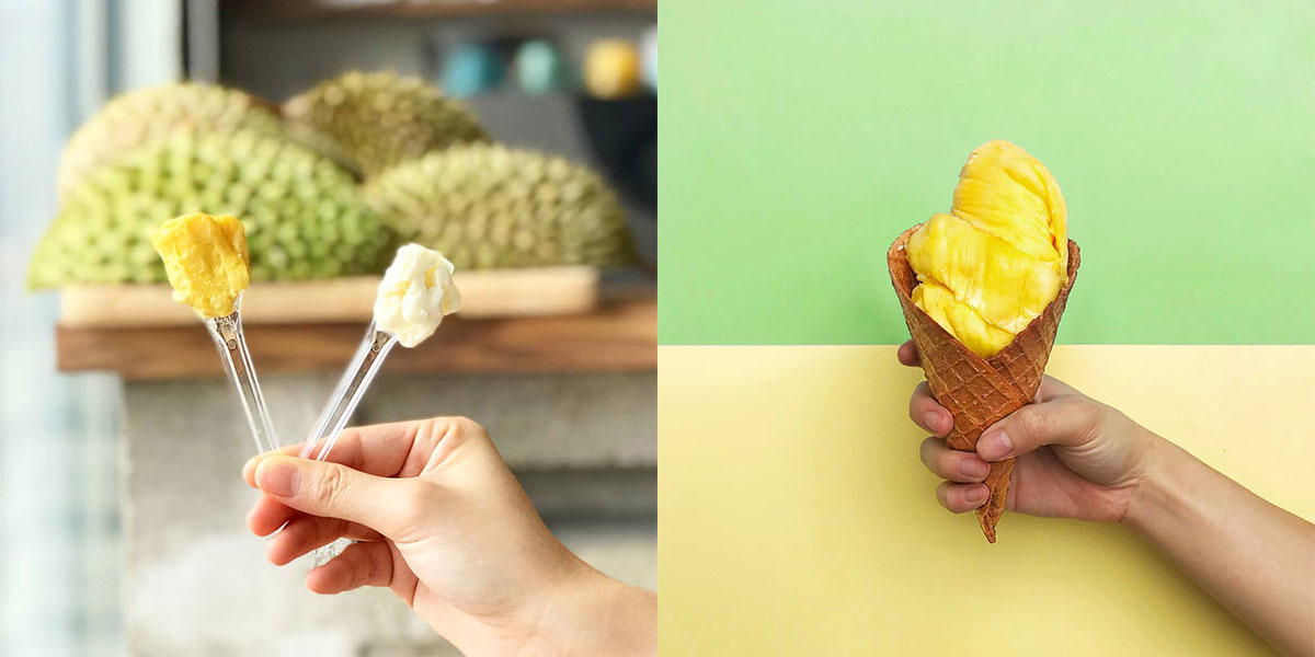 Ice Cream with Guava and Carrot Cake