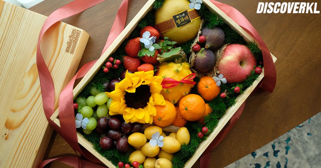 Premium Assorted Gift Boxes With Fruits & Flowers @ make hay, sunshine